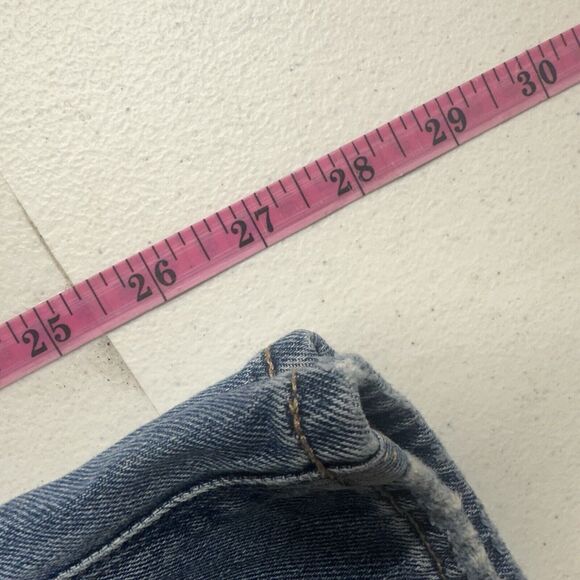 American Eagle Women's 90s Vintage Mom Jeans 8 Regular Distressed Destroyed - Picture 14 of 15